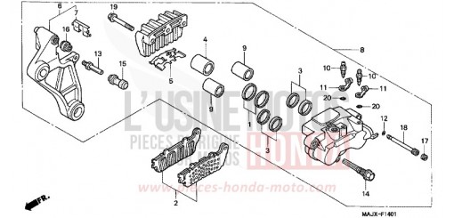 REAR BRAKE CALIPER (ST1100A) ST1100AX de 1999